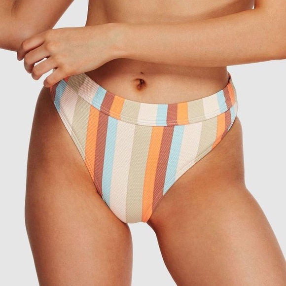 🔥🔥BILLABONG - RETRO STRIPE BANDEAU MAUI SET🔥🔥 - Picture 3 of 10